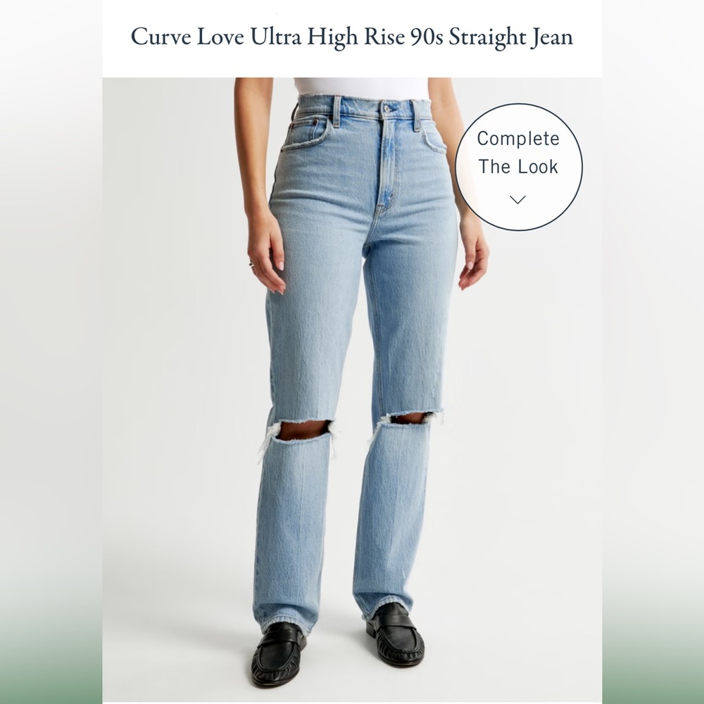 Abercrombie and Fitch Ultra High Rise 90’s Straight Jeans Curve Love✨